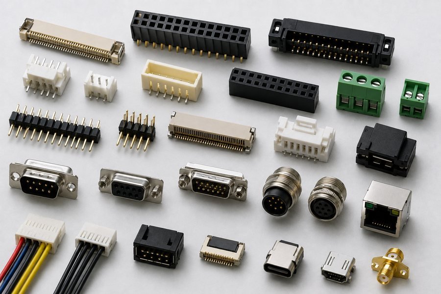 Board-to-board, wire-to-board, circular, D-sub and RF connectors